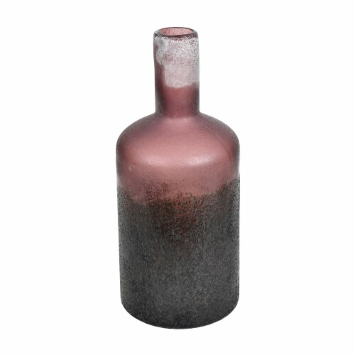 13  Milestone Gray Glass Bottle Vase - CM194513 Perspective: front