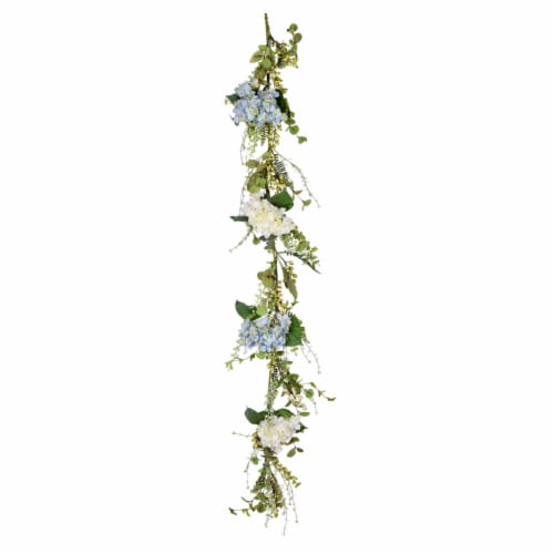 72  Green Hydrangea Berry Garland Perspective: front