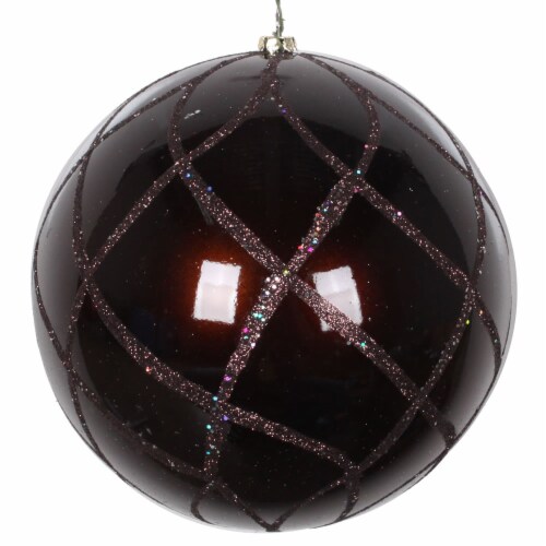 6  Chocolate Candy Glitter Net Orn 2/Bag - MT198275D Perspective: front