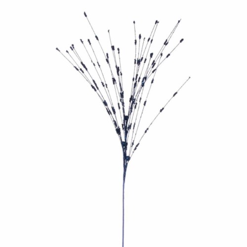 Vickerman QG221931 36 in. Midnight Blue Berry Glitter Spray, 6 Piece per Bag Perspective: front