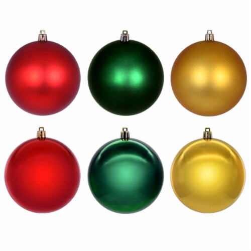 4 Red Gold Green Ornament Asst 18/Box, 1 - Kroger