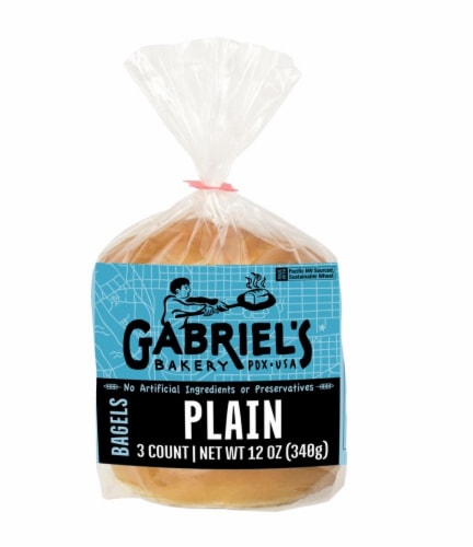 Gabriel's Bakery Plain Bagels Perspective: front