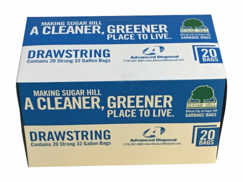 Sugar Hill Drawstring Garbage Bags Perspective: front