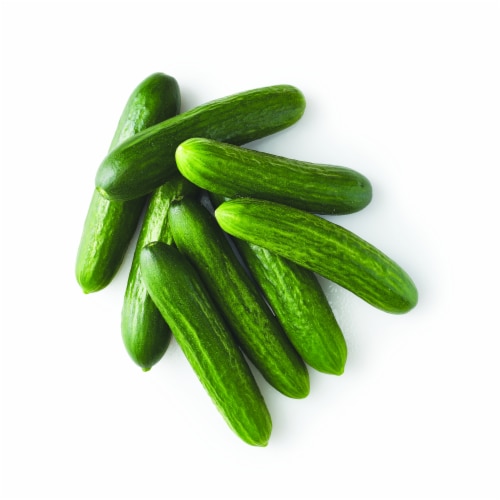 Organic mini cucumbers featuring cucumber, fresh, and background