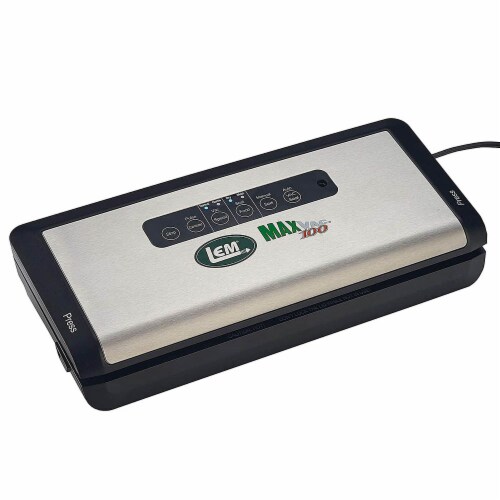 LEM MaxVac 100 Compact Vacuum Sealer with 10 Quart Bags and 10