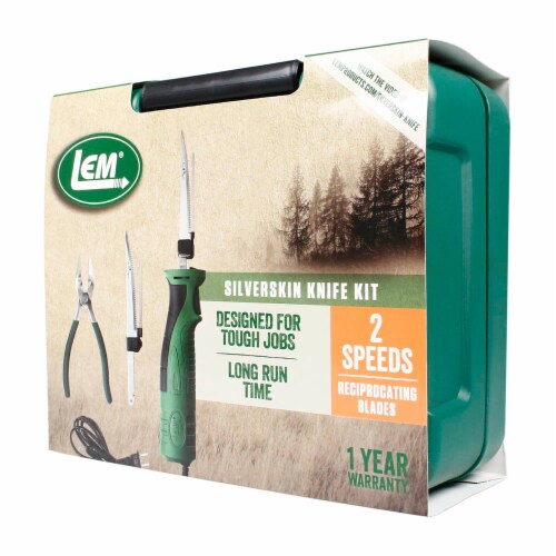 LEM SilverSkin Knife Kit 2 Blades 2 Guide Bars Pliers Cut Resistant Glove 1475 Perspective: front