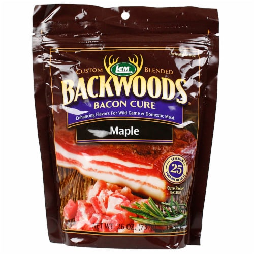 LEM 26 oz Backwoods Maple Bacon Cure Seasonings For 25 lbs of Meat 9134 1 Bag Perspective: front