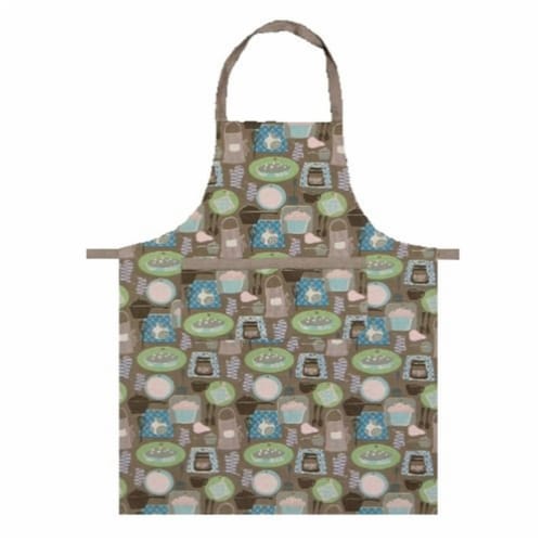 Heritage Lace TA-APRT Tasty 28 x 34 in. Apron - Truffle Perspective: front