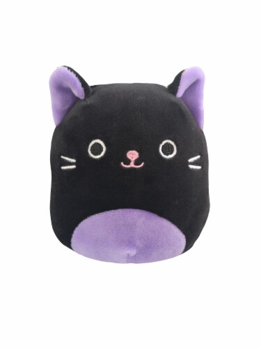 Squishmallows Halloween Black Cat Plush - Black/Purple Perspective: front