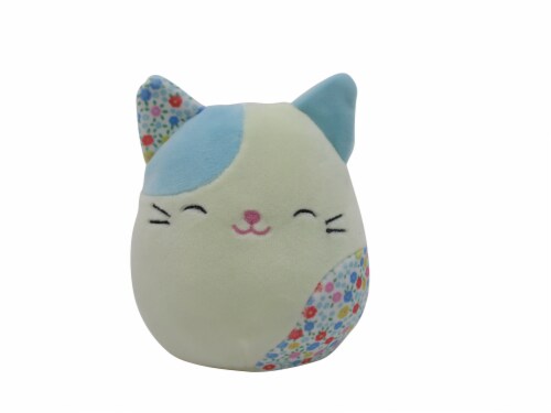 Squishmallows Calico Cat Plush - Cream/Teal Perspective: front