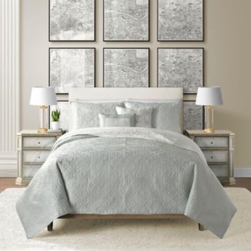 Bed Bath & Beyond Parker Medallion 5-Piece Reversible Full/Queen Quilt Set  - Sky Blue, Full - Kroger