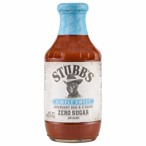 Stubb's Simply Sweet Reduced Sugar BBQ Sauce Perspective: front