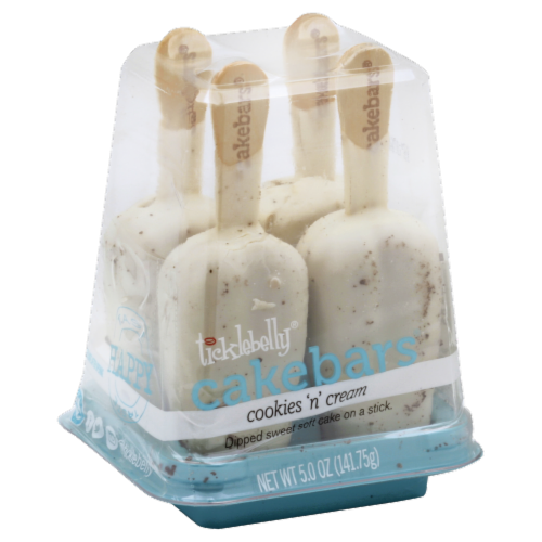 Ticklebelly Cookies 'N' Cream Cake Bars 4 Count Perspective: front
