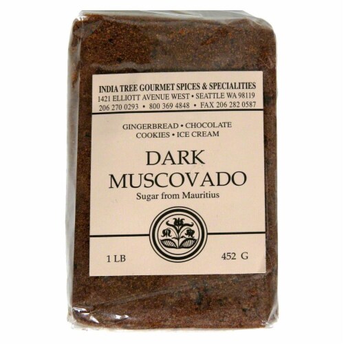 India Tree Dark Muscovado Cane Sugar Perspective: front