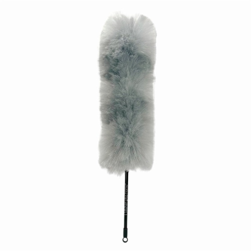 Kitchen + Home Large Static Duster - 27 Inch Electrostatic Feather Duster - Silver Perspective: front