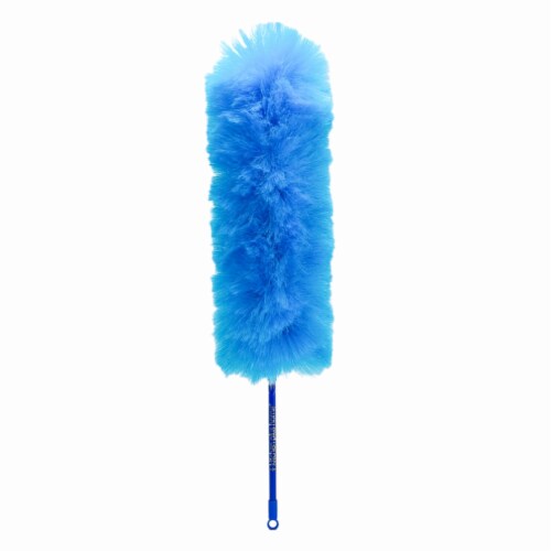 Kitchen + Home Large Static Duster - 27 Inch Electrostatic Feather Duster - Sapphire Perspective: front
