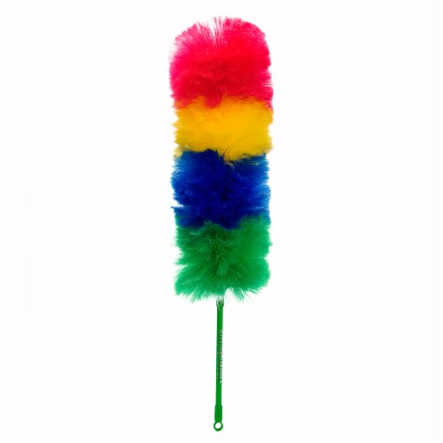 Kitchen + Home Large Static Duster - 27 Inch Electrostatic Feather Duster - Rainbow Perspective: front