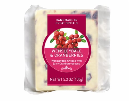 Somerdale Wensleydale & Cranberries Cheese Perspective: front