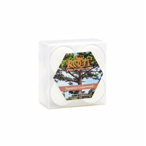 Root Scented Tealight Candles Japanese Cedarwood Perspective: front