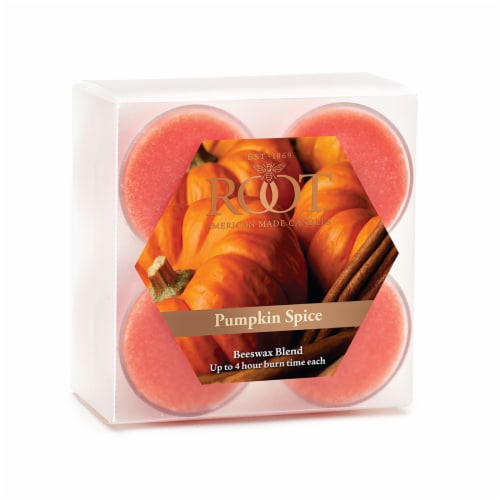 Root Candles Scented Tea Lights 8 Pack - Pumpkin Spice Perspective: front