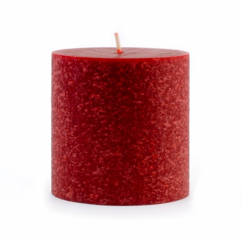 Root Candles Timberline Unscented Pillar - Garnet Perspective: front