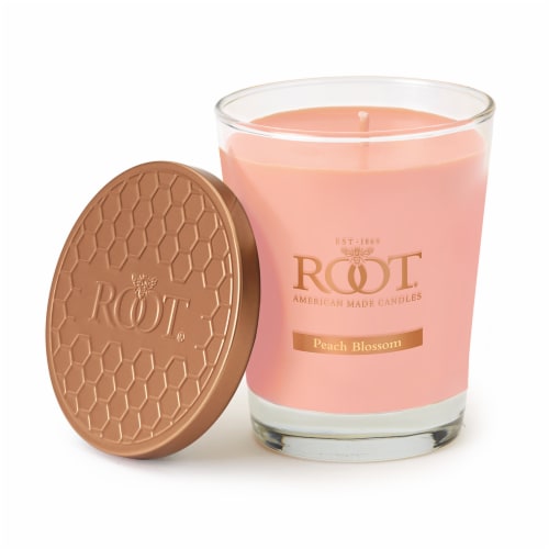 Root Candles Large Veriglass Scented Candle - Peach Blossom Perspective: front