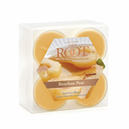 Root Candles Scented Tea Lights 8 Pack - Bourbon Pear Perspective: front