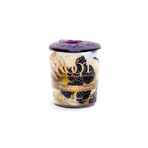 Root® Candles Scented Votive Candle - Blackberry Honey Perspective: front