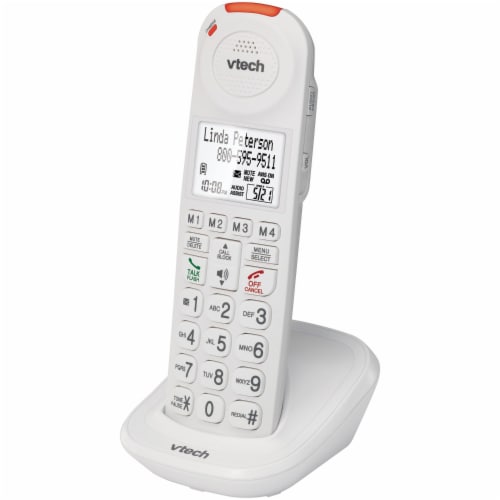 Amplified Accessory Handset with Big Buttons and Display Perspective: front