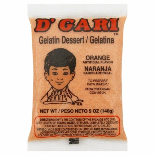 D'Gari Orange Gelatin Dessert Perspective: front