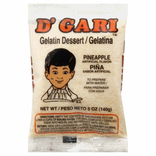 D'Gari Pineapple Gelatin Dessert Perspective: front