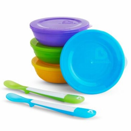 Munchkin Love-a-Bowls™ 10-Piece Bowl and Spoon Set Perspective: front