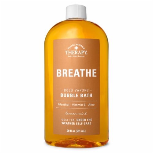 Village Naturals Therapy® Cold & Allergy Lemon Mint Relief Bubble Bath Perspective: front