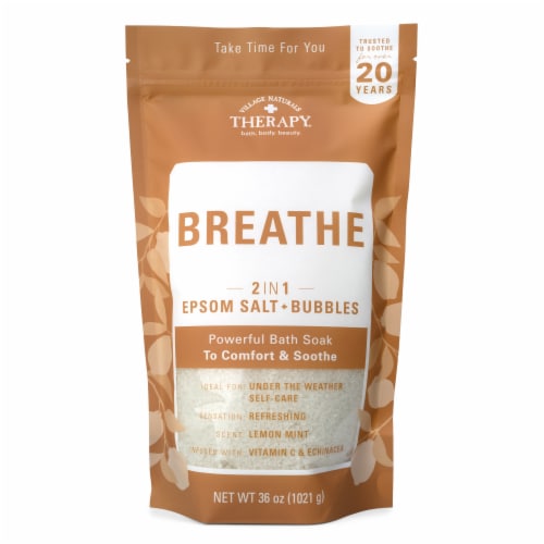 Village Naturals Therapy Cold and Allergy Foaming Body Soak Perspective: front