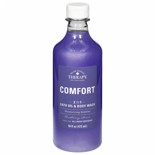 Village Naturals Therapy® Comfort 2-in-1 Foaming Bath Oil & Body Wash Perspective: front