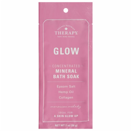 Village Naturals Therapy® Glow Concetrated Mineral Bath Soak Perspective: front