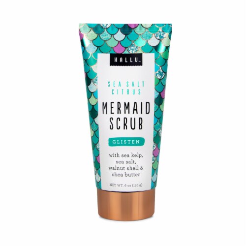 Hallu Glisten Sea Salt Citrus Mermaid Scrub Perspective: front