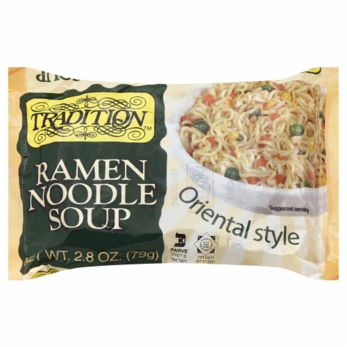 Tradition Oriental Style Ramen Noodle Soup Perspective: front
