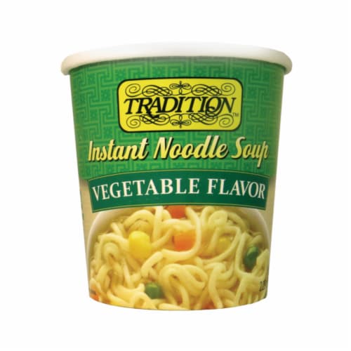 Tradition Vegetable Beef Instant Noodle Soup Perspective: front