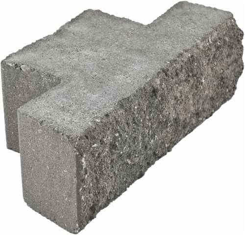 Mutual Materials® Tuscan Stone Summit Blend Wall Block - Charcoal Gray Perspective: front