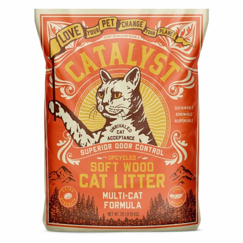 Catalyst Upcycled Soft Wood Cat Litter Odor Control Multi Cat