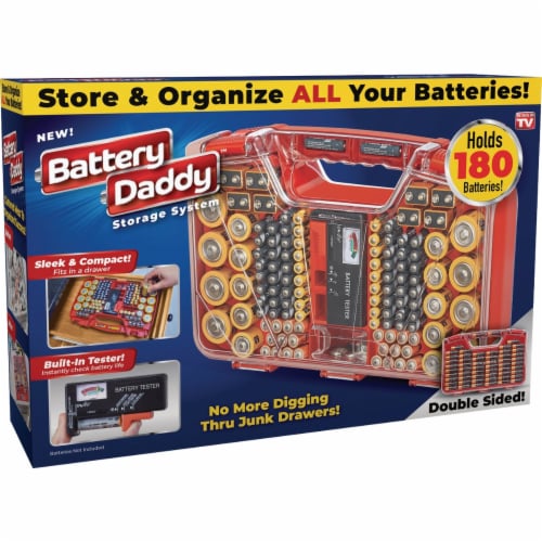 Battery Daddy Battery Organiser and Storage Case with Tester Holds 174  Batteries