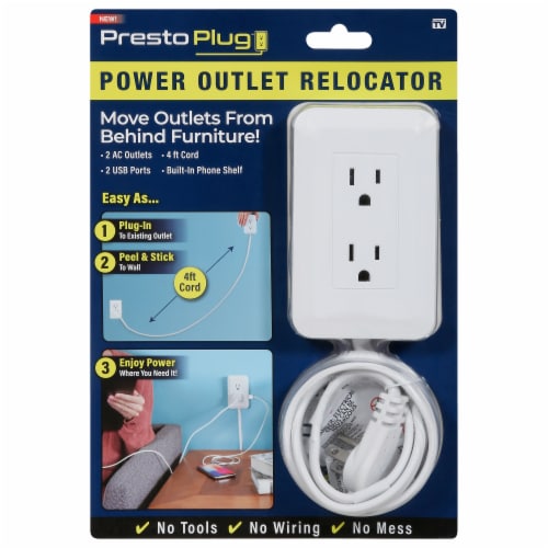 As Seen On TV Presto Plug Outlet Extender Perspective: front