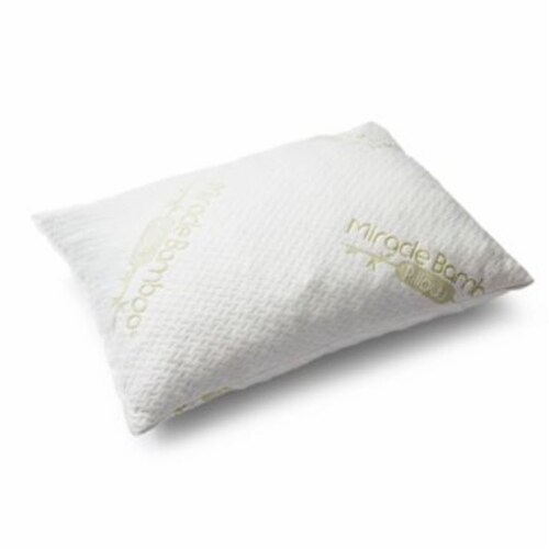 As Seen on TV Miracle Bamboo Pillow, Queen Shredded Memory Foam Pillow with Viscose from Bamboo Cover