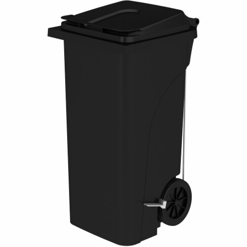 Safco Step-On Waste Receptacle 9926BL Perspective: front