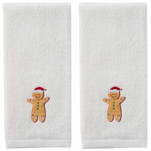 VCNY Home Gingerbread Hand Towels Perspective: front