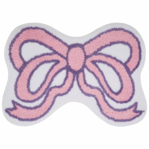 Bow Shaped Tufted Bath Rug Perspective: front