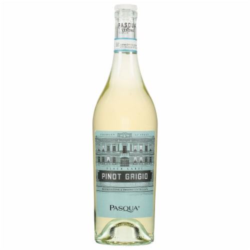 Pasqua Black Label Pinot Grigio Italian White Wine Perspective: front