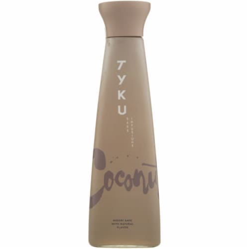 Tyku Nigori Infusions Coconut Flavored Sake Perspective: front