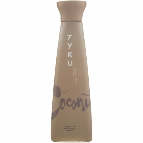 Tyku Nigori Infusions Coconut Flavored Sake Perspective: front
